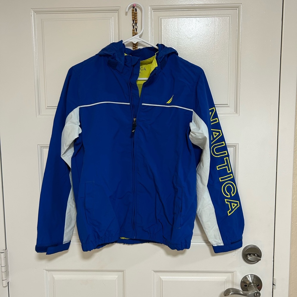 Nautica Kids Blue and White Raincoat